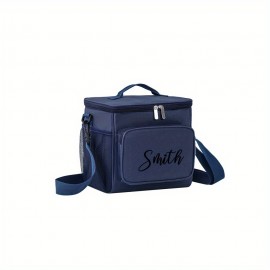 Personalized Thermal Bag with Custom Name/Text/Initials - Lunch Cooler for Men, Custom Picnic Bag with Initials, Outdoor Cooler for Wedding Party Favors, Best for Man Gift, Personalized Monogrammed Box for Hot/Cold Storage